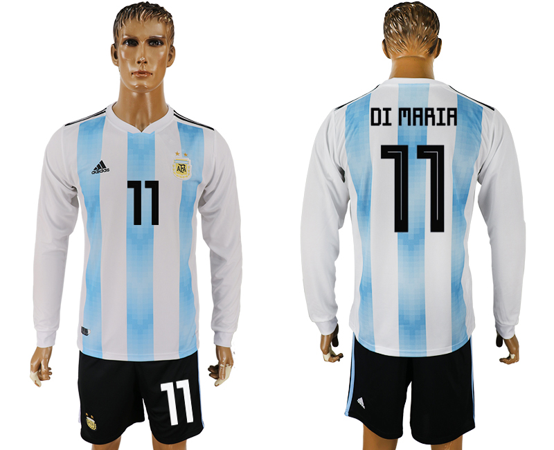 Maillot de foot ARGENTINA LONG SLEEVE SUIT #11 DI MARIA  2018 FI